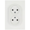 Розетка ЭРА Arktik 16-2107-08 без заземления двойная 2X2P 16А-250В белый матовый Б0071688