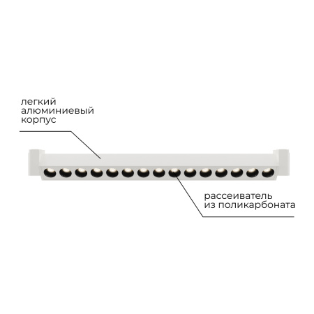 Трековый светодиодный светильник Apeyron 25-15