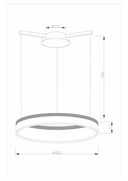 Подвесной светодиодный светильник Moderli Via V1722-PL