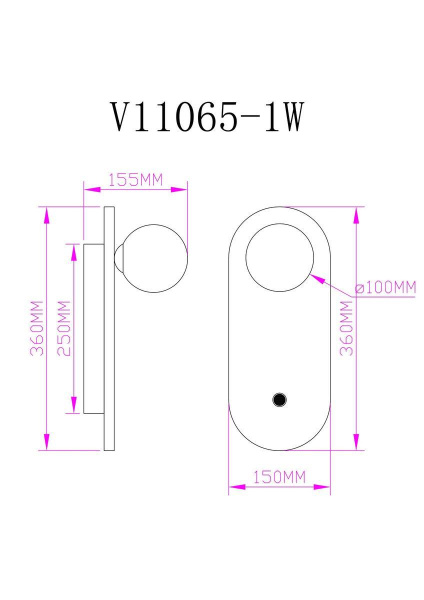 Бра Moderli Cavity V11065-1W