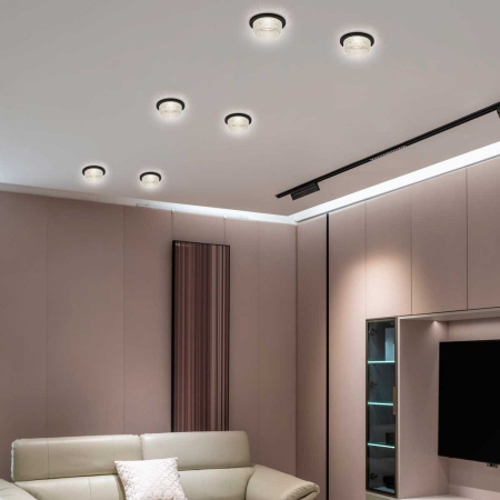 Светильник встраиваемый декоративный ЭРА DK109 BK/CL под лампу MR16 GU5.3 черный/прозрачный Б0058417