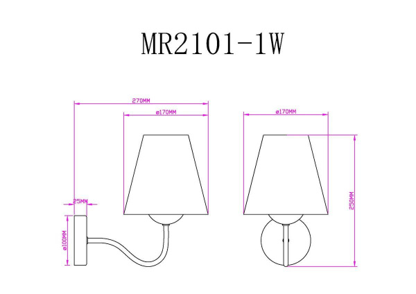 Бра MyFar Charlotte MR2101-1W