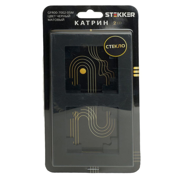 Рамка 2-постовая Stekker Катрин черный матовый GFR00-7002-05М 49601