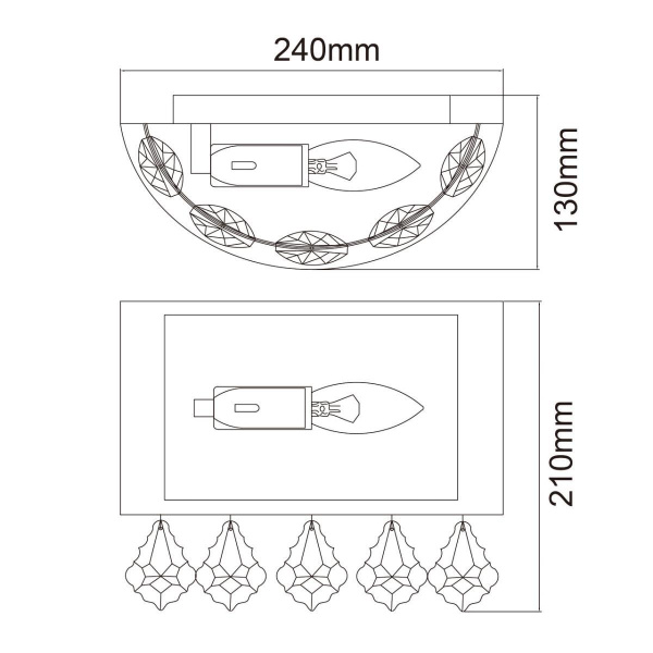 Настенный светильник MW-Light Жаклин 465026201 Настенный светильник MW-Light Жаклин 465026201