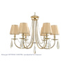 Подвесная люстра Crystal Lux Victoria SP6 Gold/Amber