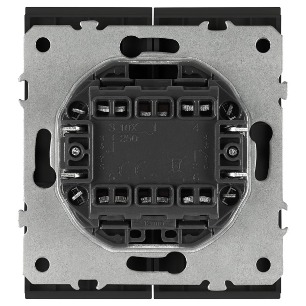 Переключатель ЭРА Arktik 16-1106-05 двойной 10АХ-250В антрацит Б0070368