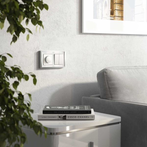 Рамка Werkel Baguette на 2 поста белый/серебро W0022850 4690389185755