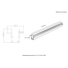 Шинопровод встраиваемый магнитный для ГКЛ12,5 мм Crystal Lux CLT 0.123 02 L2000 WH