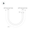Трековый светодиодный светильник Arlight Mag-Orient-Tube-Elastic-R25-L2500-35W Warm3000 044329