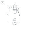 Профиль встраиваемый Arlight Plintus-H73-F-2000 White 043592