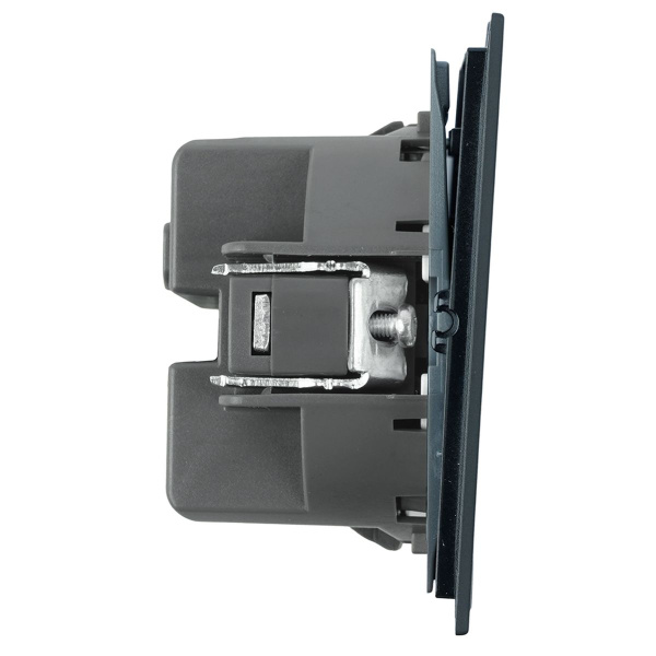 Выключатель 2-клавишный (механизм), Stekker, 250В, 10А Мия, RSW10-3104-05, черный бархат 50443