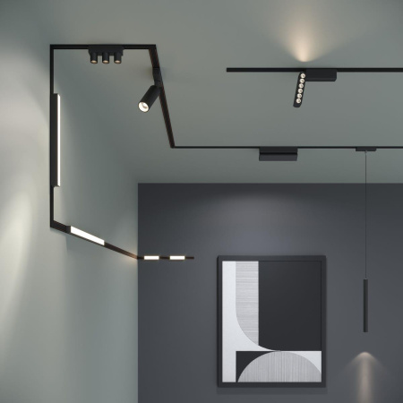 Трековый светодиодный светильник Elektrostandard Flat Magnetic Arcos 85095/01 черный a063712