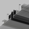 Шинопровод встраиваемый однофазный Denkirs Smart Hide TR2012-BK