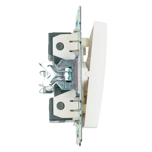 Выключатель одноклавишный Stekker Катрин белый GLS10-7103-01 39298