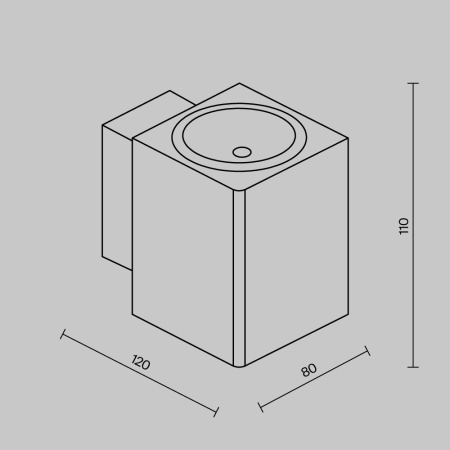 Уличный настенный светильник Maytoni Outdoor Block O507WL-L5W3K