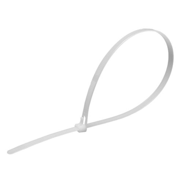 Хомут нейлоновый многоразовый Stekker NYCT80-400 8x400 мм, белый 39085