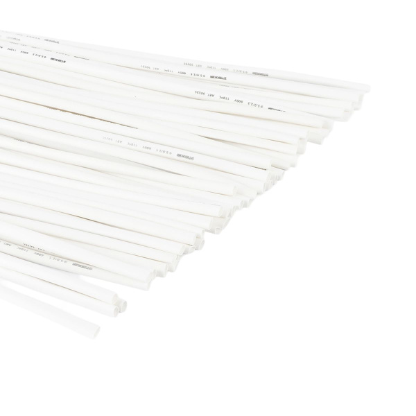 Термоусадочная трубка Stekker 4,0/2,0 мм, длина 100 см., усадка 2:1, белый HST-420-100WH 50254