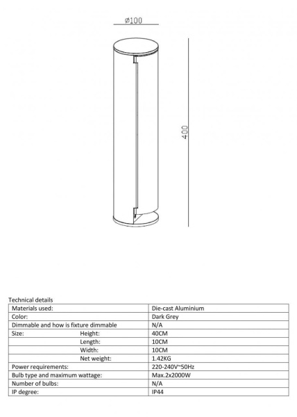Энергетическая стойка Lucide Powerpoint 27849/02/29