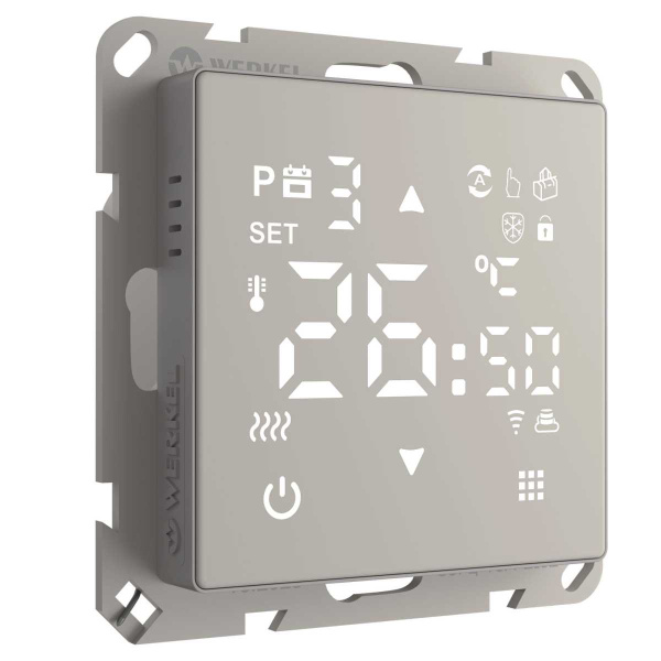 Терморегулятор умный сенсорный для теплого пола Werkel W1151217 дымчатый 4690389201165