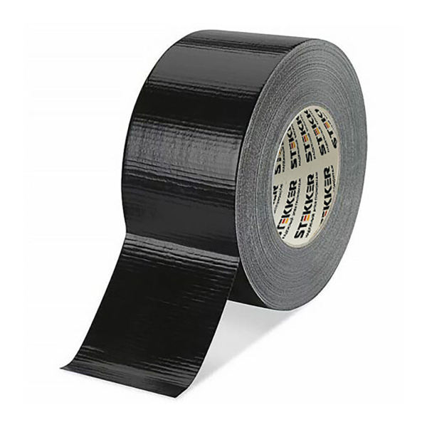 Армированная клейкая лента Stekker INTP4-02148-40 0,21*48 мм, 40м, на тканевой основе, черный 50083
