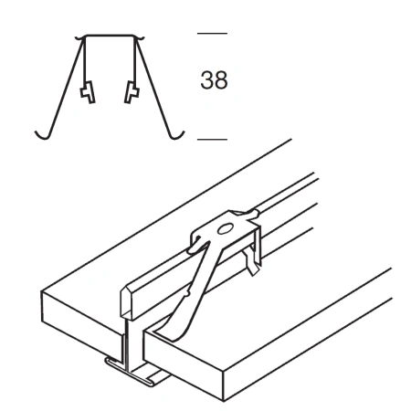 Фиксирующая клипса Armstrong для потолочных плит 6-30 мм