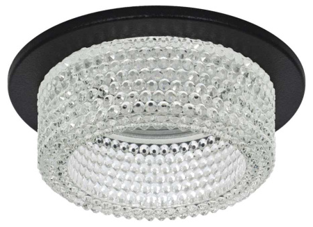 Светильник встраиваемый декоративный ЭРА DK109 BK/CL под лампу MR16 GU5.3 черный/прозрачный Б0058417