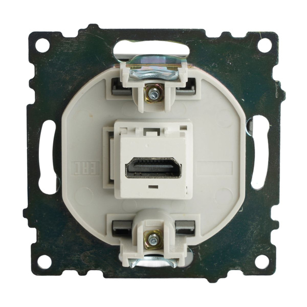 Розетка HDMI 2.1, Type A (механизм), серия Катрин, графит, GLS00-7118-06 50059