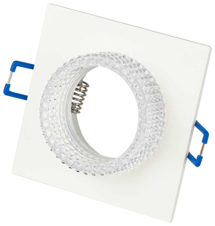 Светильник встраиваемый декоративный ЭРА DK110 WH/CL под лампу MR16 GU5.3 белый/прозрачный Б0058411