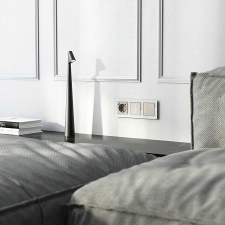 Сенсорный выключатель одноклавишный с подсветкой (дымчатый) W4512014/ a069762