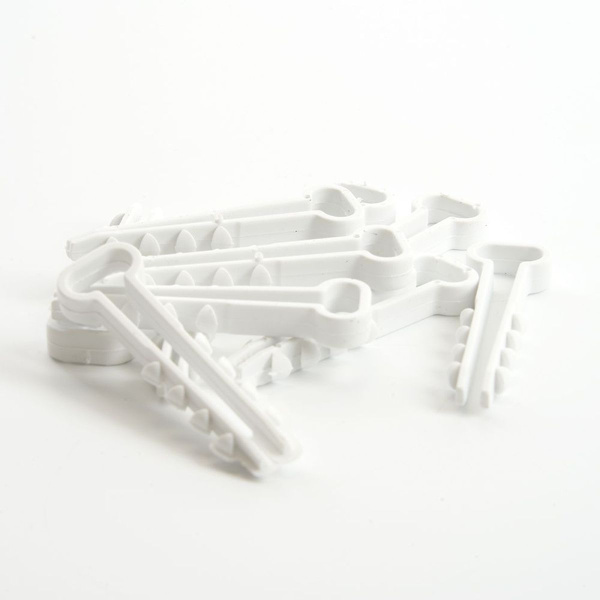 Дюбель-хомут для плоского кабеля (5-10мм), Stekker DCL01-5-10, полипропилен, белый (DIY упаковка 10шт.) 39861