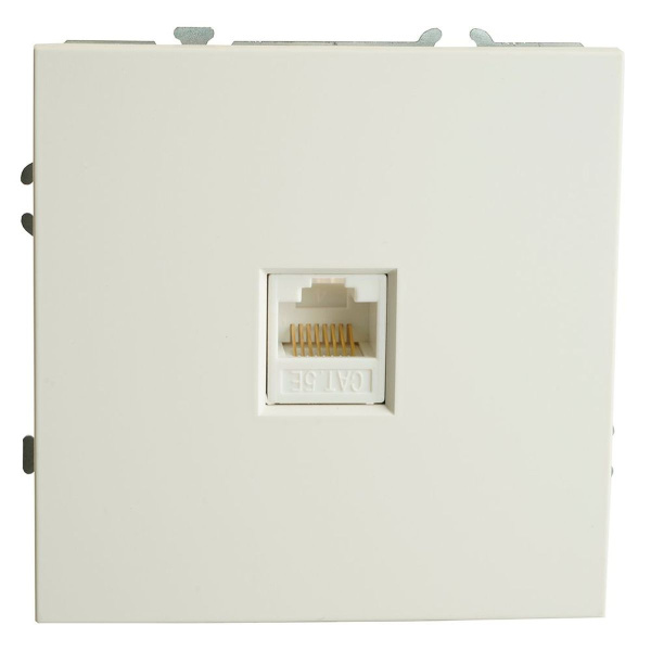 Розетка компьютерная RJ-45 Stekker Эмили белый фарфор RST00-5117-01 49873