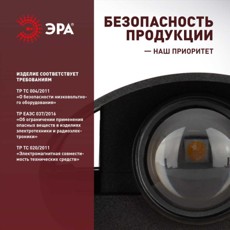 Уличный настенный светильник ЭРА Pictor WL57-2 BK Б0064544