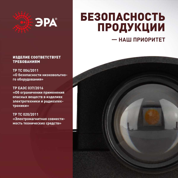 Уличный настенный светильник ЭРА Pictor WL57-2 BK Б0064544