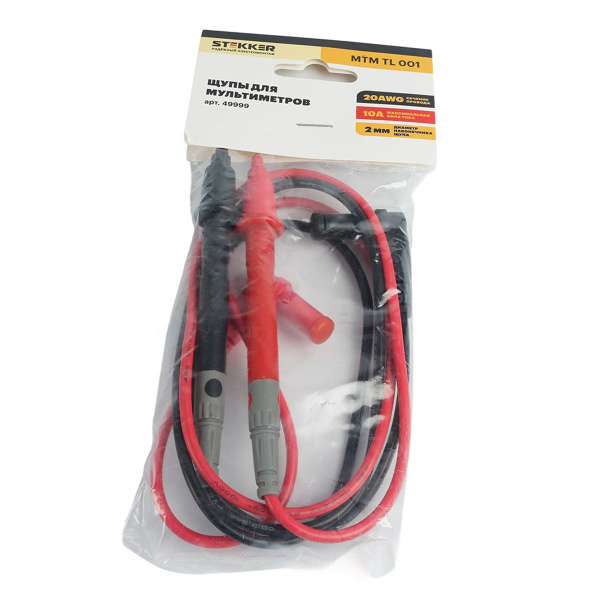 Щупы для мультиметров 10А, медь, красный/черный MTM TL 101 49999
