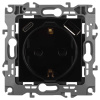 Розетка ЭРА Серия 12 12-4108-06 2P+E 16A-250В со шторками с USB type-A+C 5В-3А чёрный Б0067746