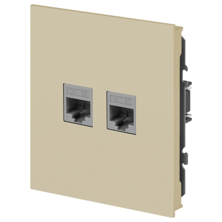 Розетка ЭРА Arktik 16-3108-04 информационная двойная 2XRJ45 шампань Б0070487
