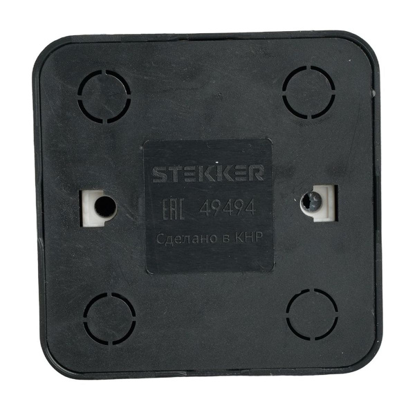 Розетка 2P+PE Stekker София черный матовый MST16-11-05 49494