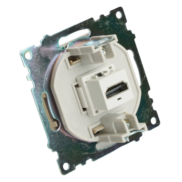 Розетка HDMI 2.1, Type A (механизм), STEKKER, GLS00-7118-08, серия Катрин, золото 50060