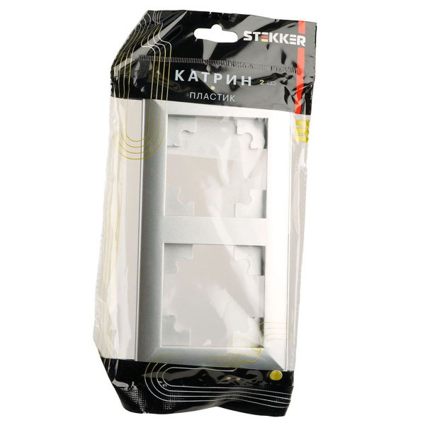 Рамка 2-постовая Stekker Катрин серебро PFR00-7002-03 39798