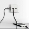 Разветвитель электрический ЭРА SP-2-USB-W на 2 розетки + 2xUSB 2400mA без заземления 10А белый Б0049531