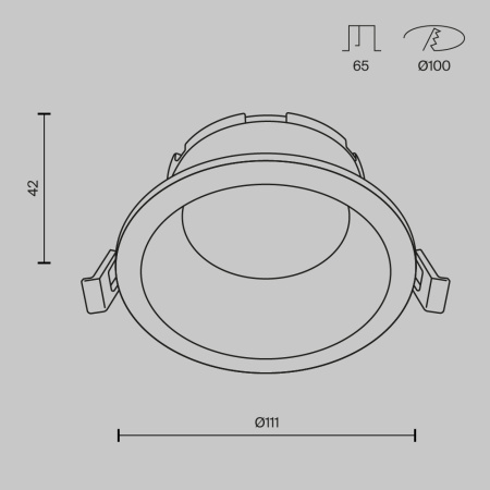 Встраиваемый светильник Maytoni Technical Downlight Share DL126-GX53-WMG