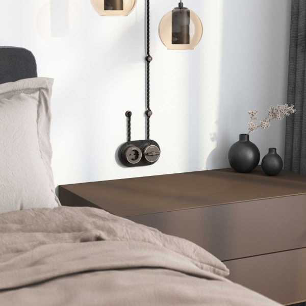 Набор втулок Werkel для вывода кабеля из стены Retro коричневая W6421114 4690389166082