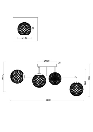 Люстра Freya FR8016PL-06BBS
