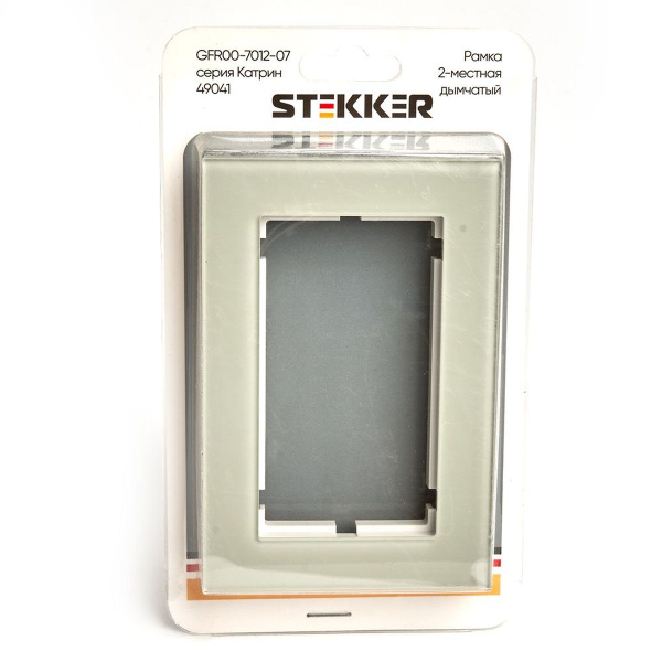 Рамка 2-постовая без перемычки Stekker Катрин дымчатый GFR00-7012-07 49041