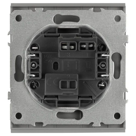 Кнопка ЭРА Arktik 16-1109-03 10АХ-250В алюминий Б0070396