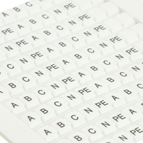 Маркеры для ЗНИ (JXB) буквы A,B,C,N,PE LD556-2 Stekker 49211