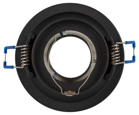 Светильник встраиваемый декоративный ЭРА KL103 BK/CH под лампу MR16 GU5.3 черный/хром Б0056355