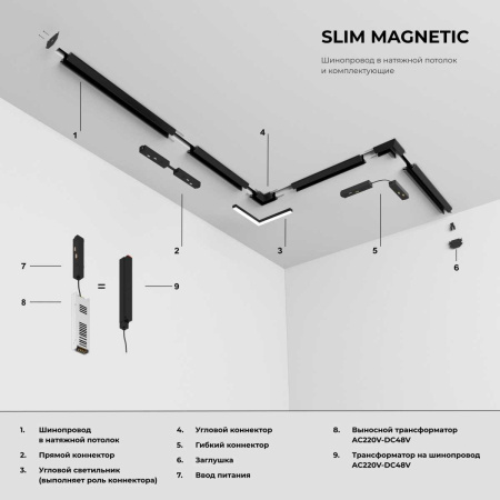 Заглушка Elektrostandard Slim Magnetic (2 шт.) 85233/00 a070152