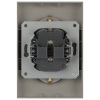 Розетка ЭРА Arktik 16-2105-07 двойная с заземлением 2X2P+E Schuko со шторками 16А-250В титан Б0070460