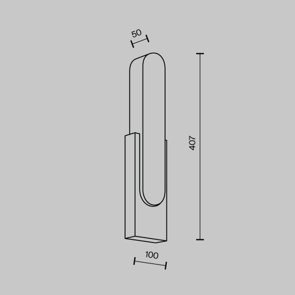 Настенный светодиодный светильник Modelux Modestyle MS.104.400 BK